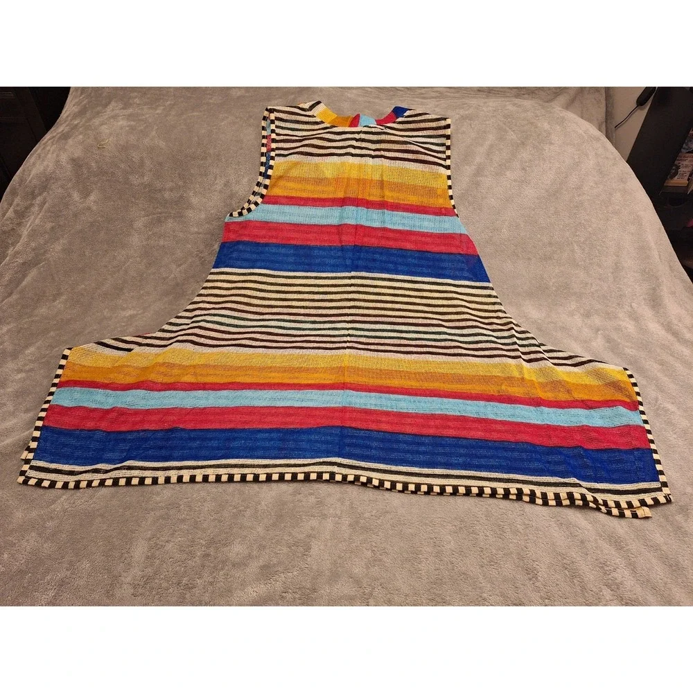 Mirror Image Swim Cover Up Womens Size XL Rainbow Mesh With‎ Pockets